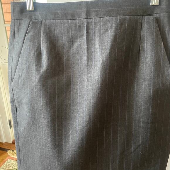 Theory Wool Striped Career Skirt Sz 6 - Picture 2 of 6
